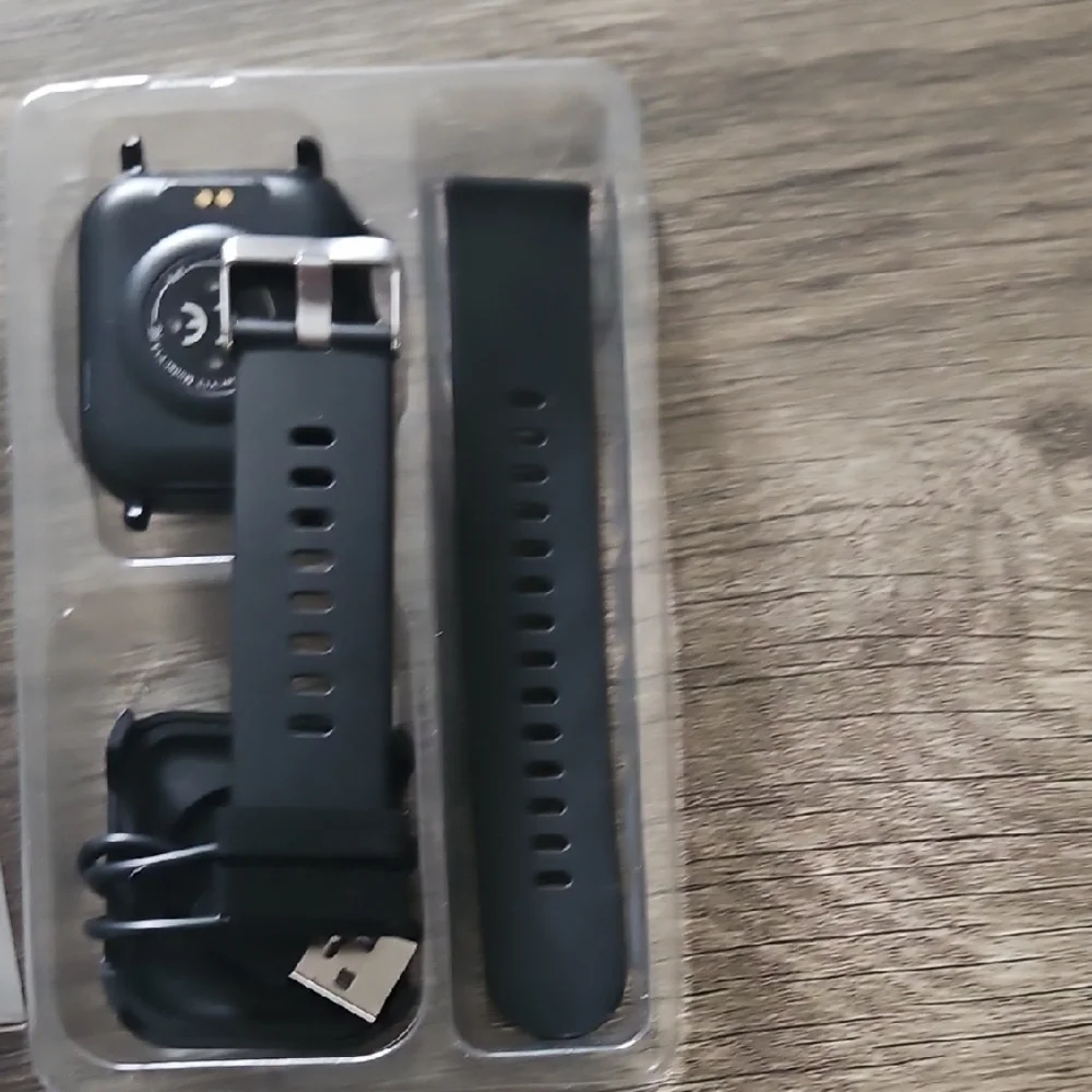 Black Smartwatch with Bluetooth Calling